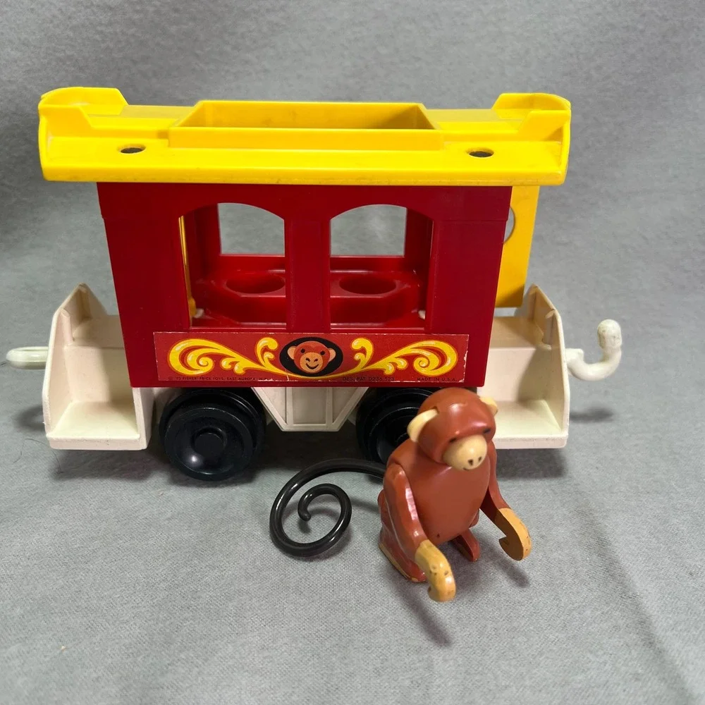 Fisher-Price Circus Train 991 Vintage 1973 Near Complete Whistle Works Original